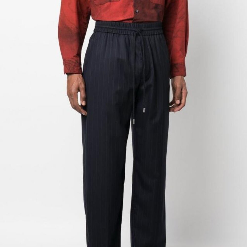 BNWT AW22 LANVIN PINSTRIPED STRAIGHT-LEG PANTS 46
